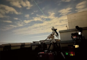 Experiment of satellite laser ranging