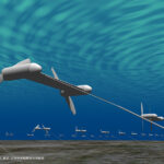 水中浮遊式海流発電装置のイメージ図